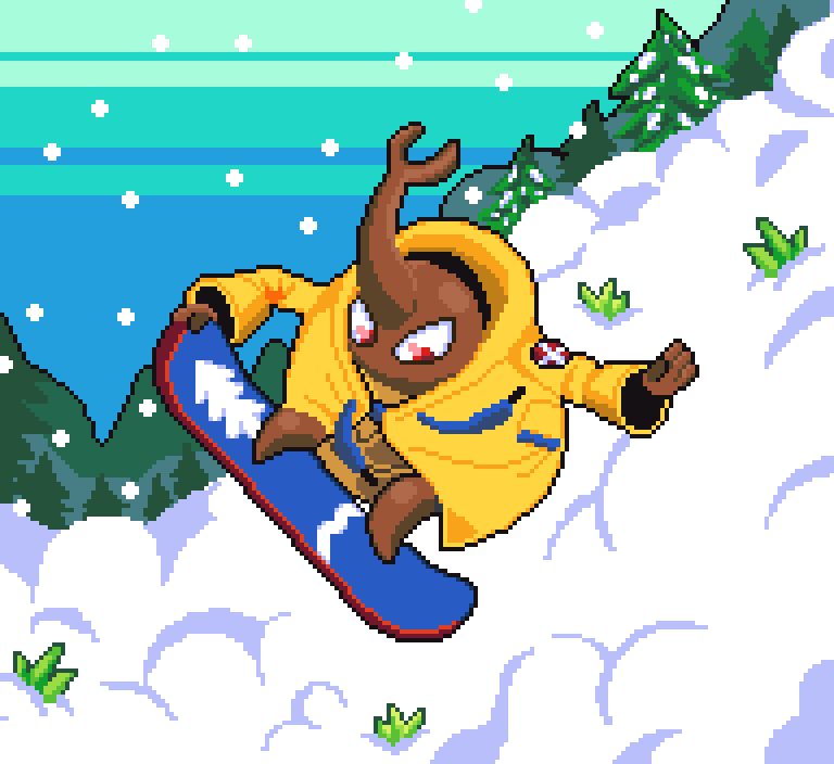 ReissRiv's tweet photo. snowboarding! #sport  #pixel_dailies 
@Pixel_Dailies
 #pixelart #pixelartist #practice #gamedev #gamedevelopment #gamedeveloper #indiegame #beettle https://t.co/s3MRr5HXrs