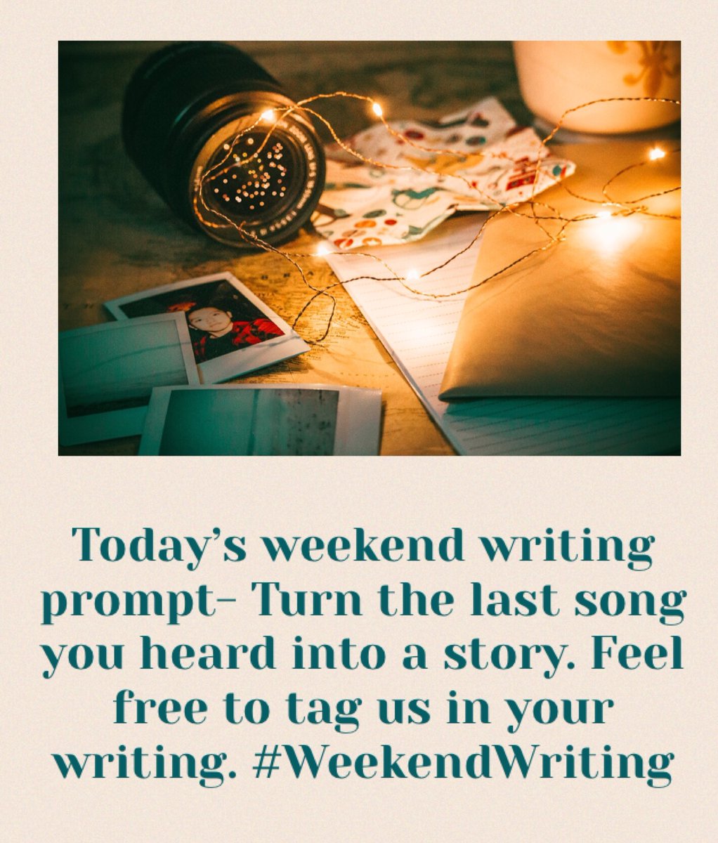 Today’s weekend writing prompt- Turn the last song you heard into a story. Feel free to tag us in your writing. #WeekendWriting #IWCPublishing #writing #WritingCommunity #author #authorlife #weekends