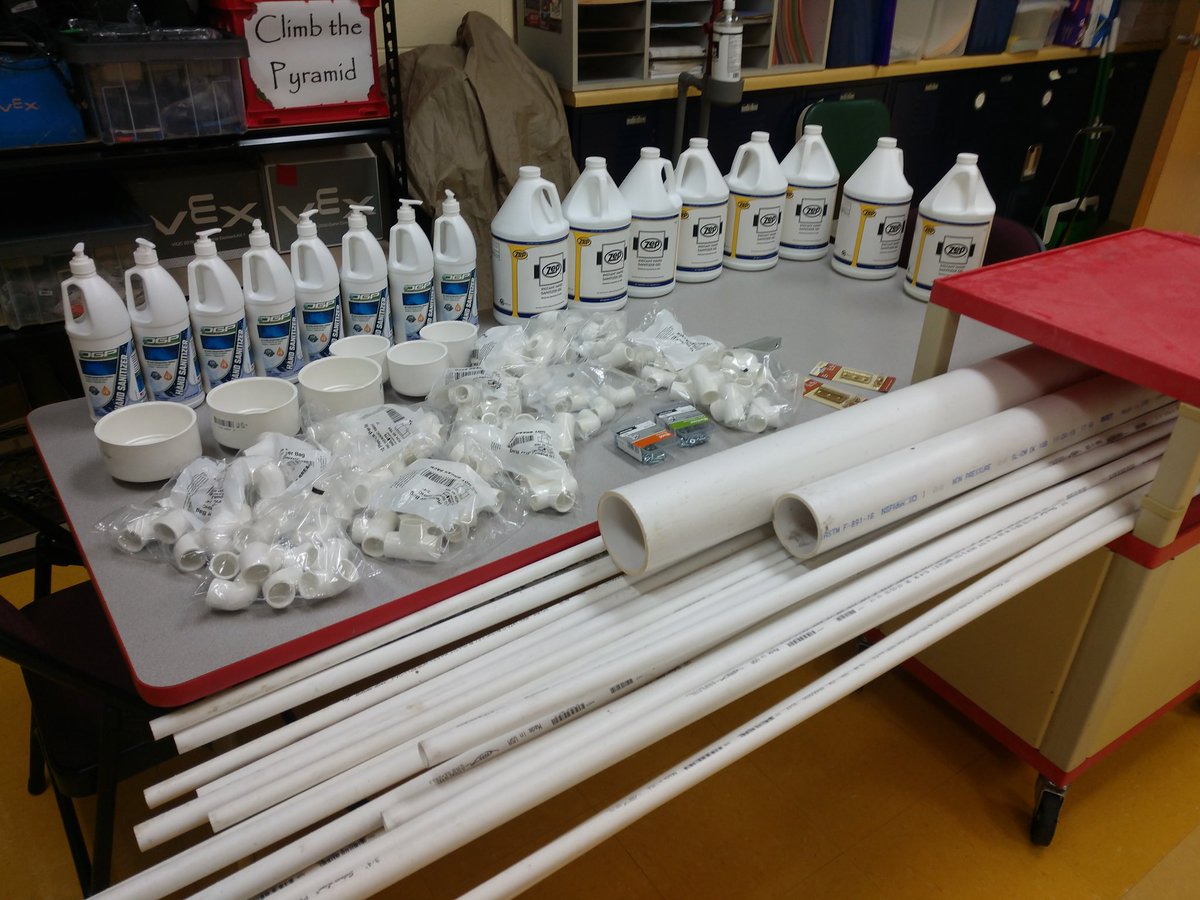 wkennedy73's tweet photo. Thanks @Lowes in Decatur AL for helping us build our foot-operated hand sanitizer stations! @SchoolBurleson #FEBGifted https://t.co/oqpwFdMrnu