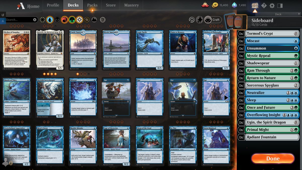 kostompy's tweet image. Pues hemos echado el rato con la versión 2021 de la UroAdventure que ya juego en Standard... #UroIsKing #FairMagic #FNMAtHome @ITACAmtg