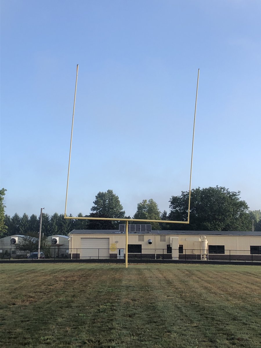 JerryJBecker's tweet photo. Seemed a little strange today making the rounds and not seeing the benches, yard markers, and yard lines on the field. But it looks like we still have "home field advantage" with the placekickers!😂We'll get it right by March '21, but it sure feels different!!!@MidCo_Cougars https://t.co/BK9cS8HoKa