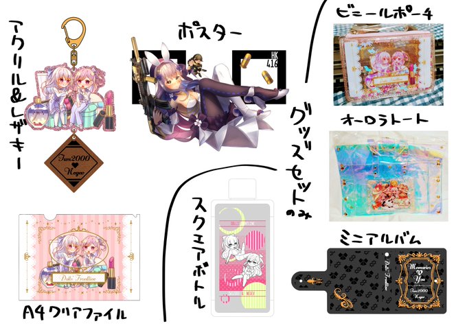 #少戦06 、今の所やるみたいなので暫定頒布グッズ一覧的なの(アクナイのとか増やすかも) #ドルフロ 