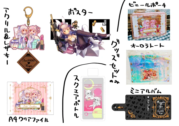 #少戦06 、今の所やるみたいなので暫定頒布グッズ一覧的なの(アクナイのとか増やすかも) #ドルフロ 