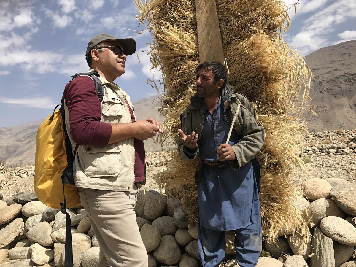 Inayat Ali (left) was planting trees in the remote  #Wakhan Corridor of  #Afghanistan. He had an uncanny ability to calm people down. It was something to see. Village, farm or town, children took his hands & walked along.Story:  https://bit.ly/32u1yZo  #ItsTheirWalkToo5/
