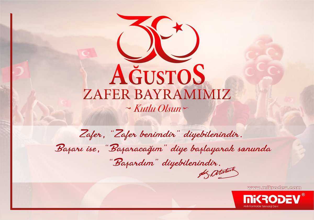 Başta Gazi Mustafa Kemal Atatürk olmak üzere, bu zaferi bize armağan eden İstiklal mücadelemizin bütün kahramanlarını, canlarını seve seve feda eden aziz şehitlerimizi, kahraman gazilerimizi rahmet ve minnetle anıyoruz.🥇30 Ağustos Zafer Bayramımız kutlu olsun.#30ağustos #Türkiye