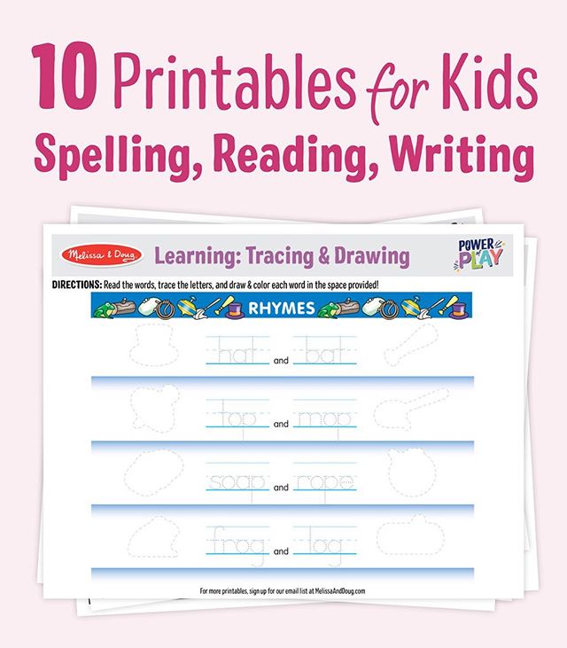 Let’s get wordy! 🔠 Here are 10 free activity sheets for spelling, reading, writing, and coloring fun: bit.ly/31Cbild