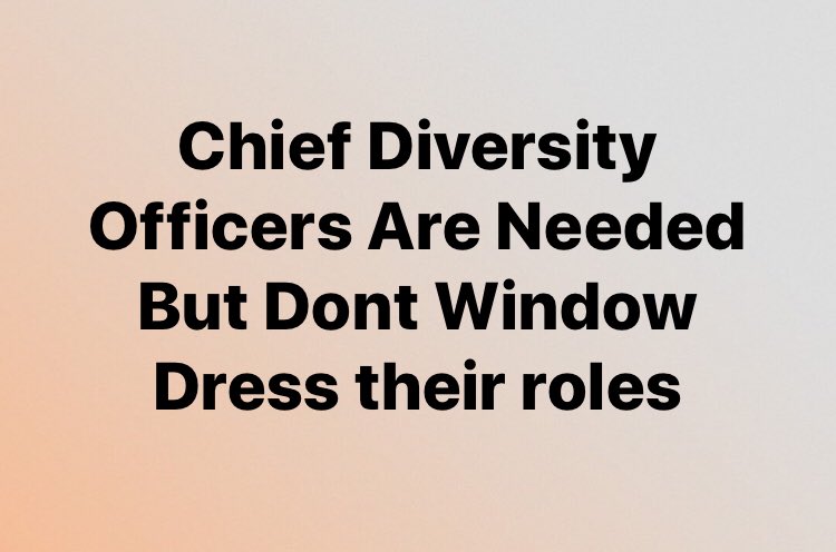 Stop creating Chief Diversity Officer postions if you are not going to empower your leader with human capital and fiscal responsibility.  In my opinion, one person will not change the culture of your organization unless diversity and inclusion is an organizational priority.