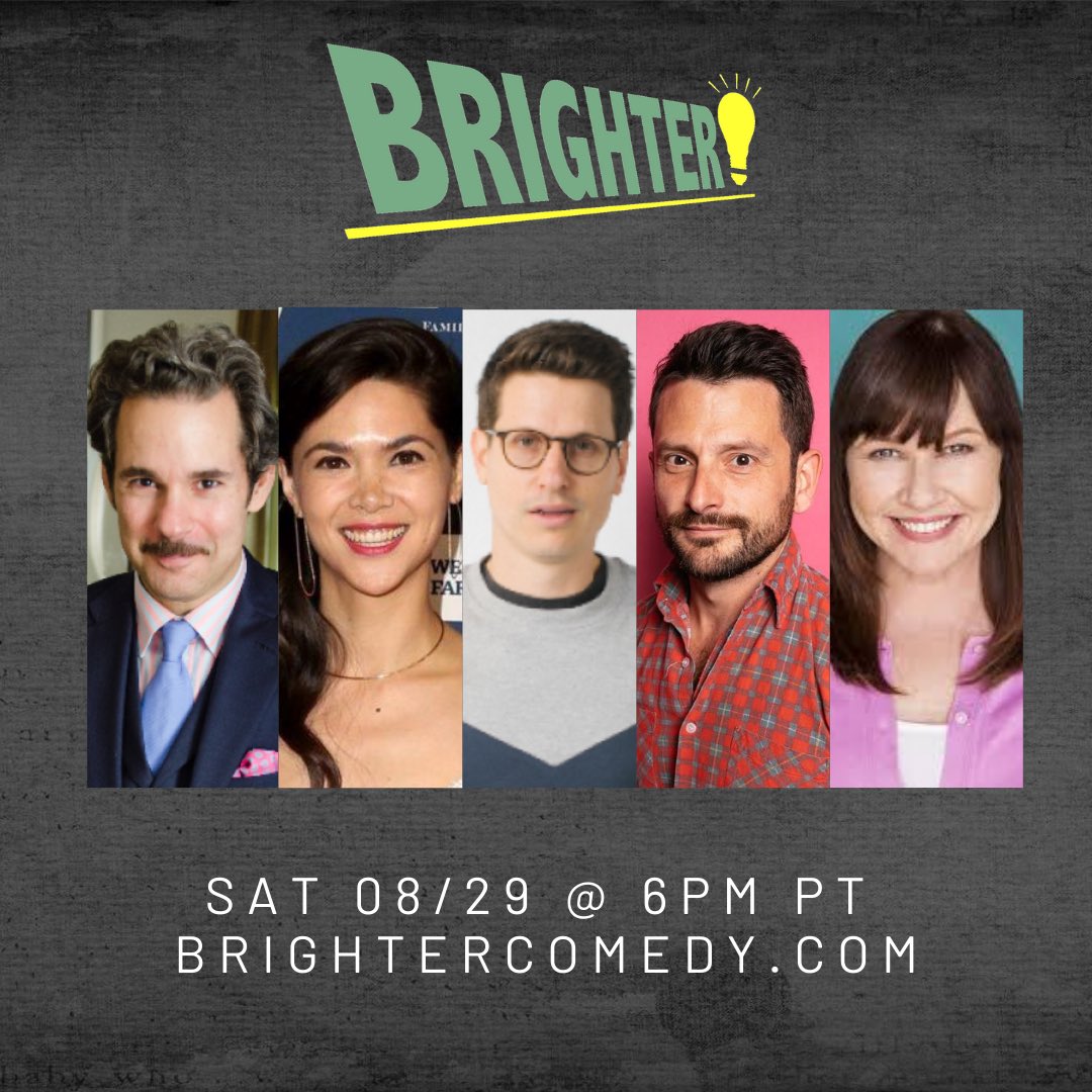 Can’t wait to have <a href="/PFTompkins/">Paul F. Tompkins</a> @yourfriendLilan <a href="/ManderNick/">Nick Mandernach</a> and <a href="/TheTonyRodrig/">Tony Rodríguez</a> joining <a href="/DannahFunTimes/">Dannah Phirman</a> and guest co host <a href="/murphyplease/">Pam Murphy</a> tomorrow night at 6pm PT!!!

brightercomedy.com