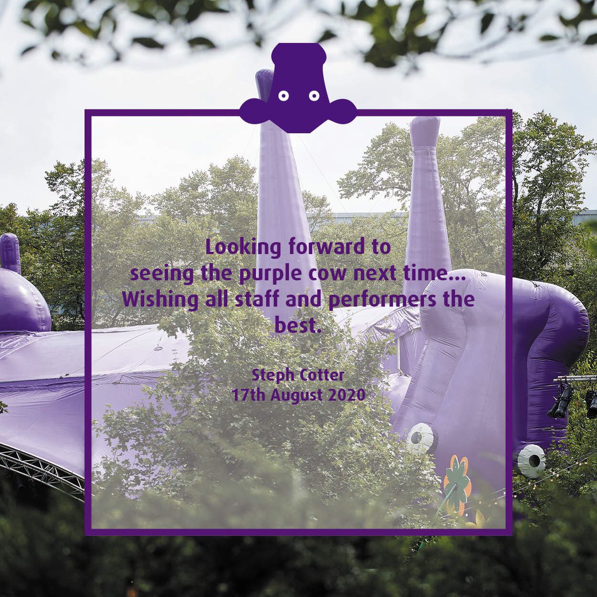 FollowTheCow's tweet photo. We’ve had so much love for our crowd funder so far 💜

Help us, help our artists return in 2021. Donate here 👉 https://t.co/ZegoFbNEbG 

Only a couple of weeks left! 🐮💜 https://t.co/CR088tJK8z