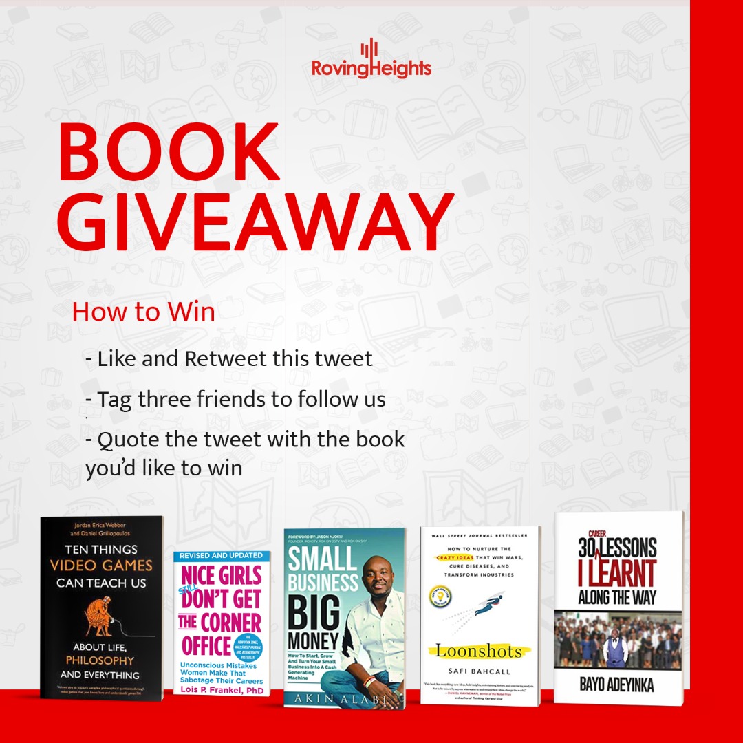 Book Giveaway tribe!!

We'll be giving out copies of these amazing titles to some lucky winners. 

For a chance to win one, be sure to follow us, Retweet, and follow the instructions 👇🏽 to participate.