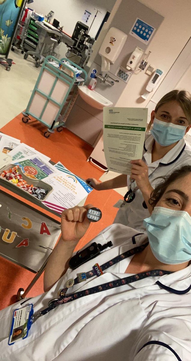 We also had another #ActiveAugust trolley round promoting activity and getting some feedback for a leaflet about activity on #PICU #pedsicu