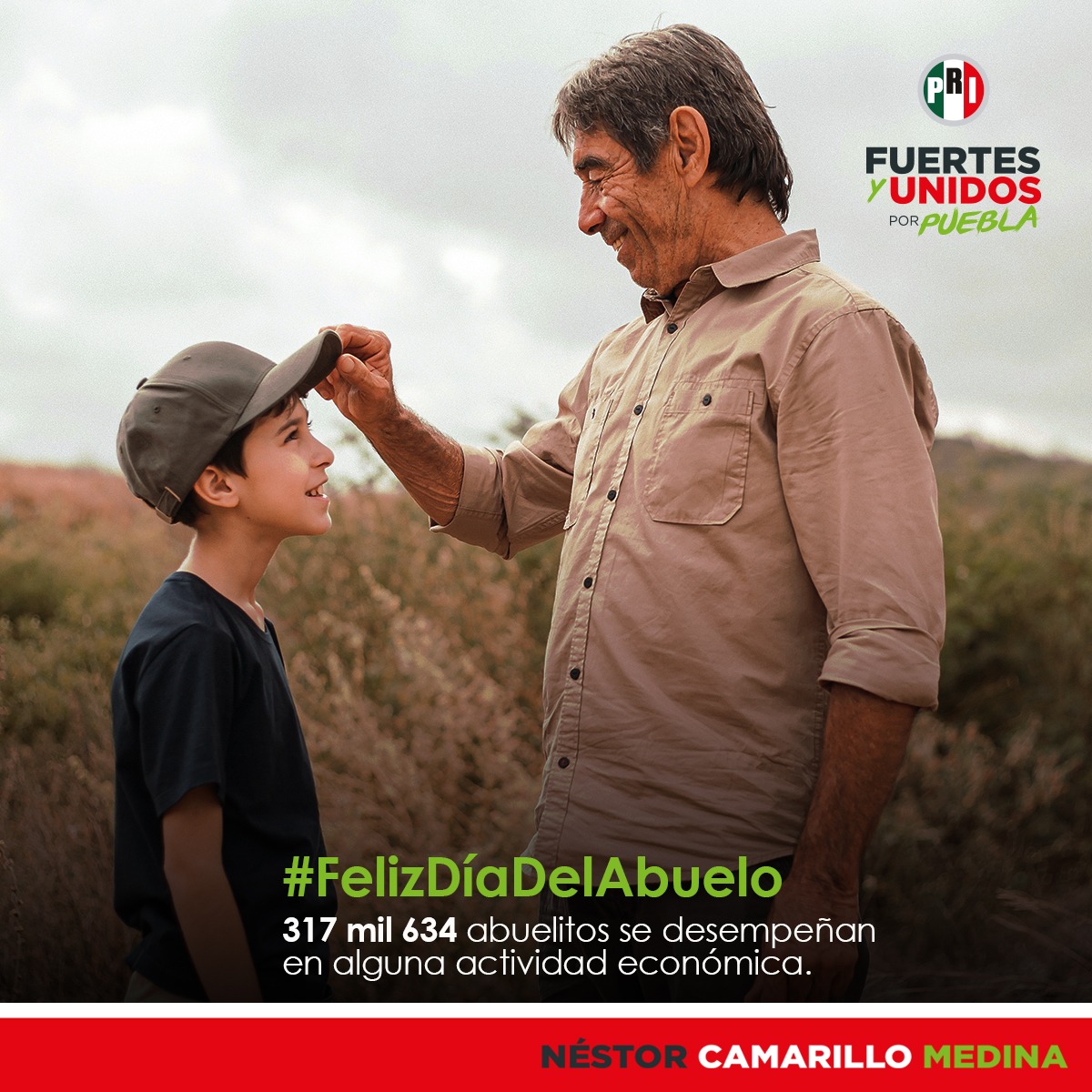 Hoy es un día especial porque festejamos a nuestros abuelos, también es una oportunidad para reflexionar sobre sus aportaciones a nuestra sociedad. ¡Cuidemos a quienes también cuidaron de nosotros! 
#FelizDíaDelAbuelo 
#ElPRIdeLosAdultosMayores