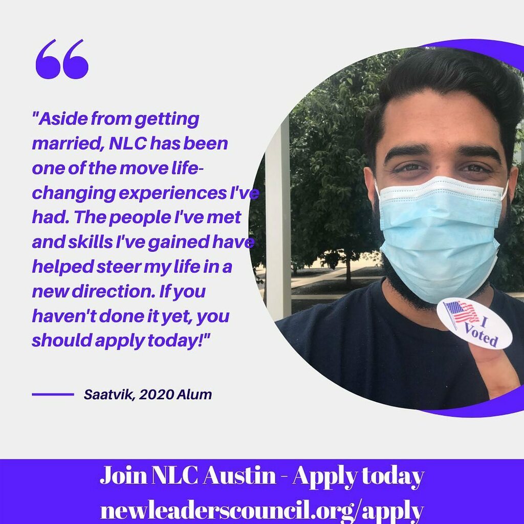NLC_Austin's tweet photo. @saatvikahluwalia loved the NLC Austin Institute so much, he decided to say on as Co-Director. See what all the fuss is about - apply today to be part of our 2021 cohort.
.
.
.
.
#nlcatx #nlc #nlcaustin #nlc2021 #nlctexas #newleaderscouncil #nlcfam #nlc… https://t.co/392FDmPkuO https://t.co/oL8Hb2uL6e
