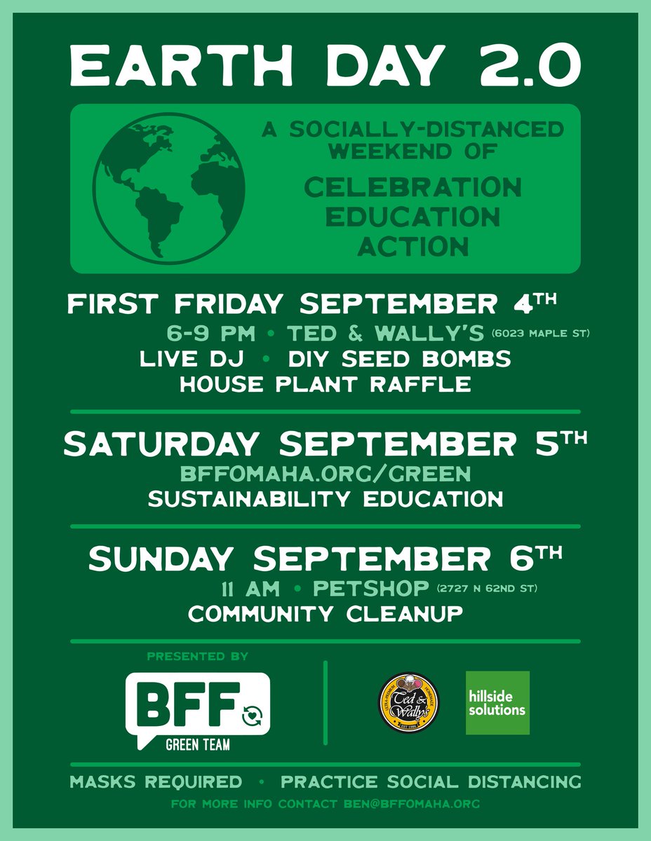 Our original Earth Day plans didn't work out this year, so we're giving it another shot. Join us in celebrating Earth Day 2.O, a socially-distanced weekend of celebration, education and action!

facebook.com/events/s/earth…