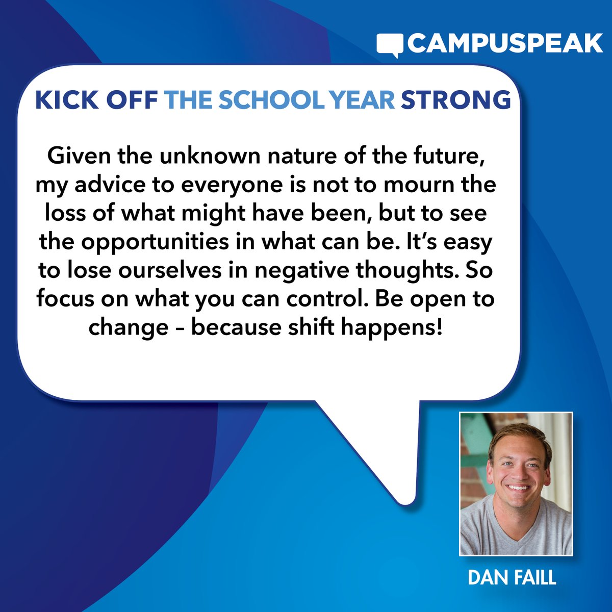 And last but certainly not least Dan Faill provides Advice on how to Kick Off the Year Strong
