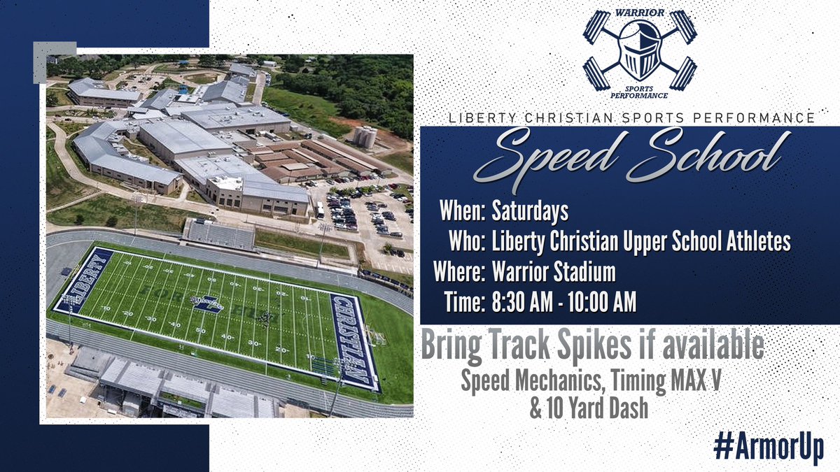 WarriorStrongLC's tweet photo. Don’t forget: Speed School tomorrow at 8:30 am. Open to all US athletes and 8th graders! https://t.co/dg1exSWAHb