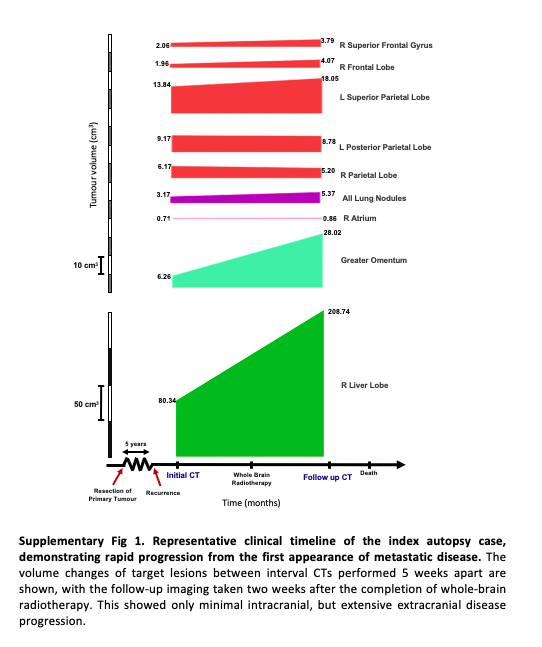 RoyRabbie's tweet photo. @fairfaxlab @NatureComms A repeat scan 2 weeks later (due to progressive symptoms) showed widespread extracranial PD and although targeted panel seq subsequently revealed a BRAFV600R mutation, patient was no longer clinically suitable for systemic therapy and chose to be manage with best supportive care https://t.co/AyTGoF8G0H