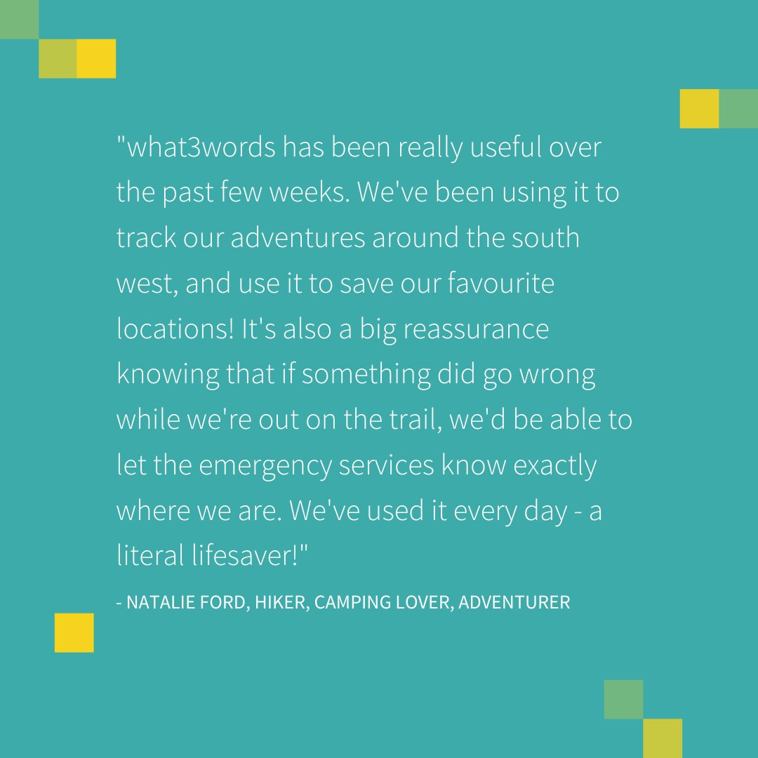 quote from Natalie explaining why she uses what3words