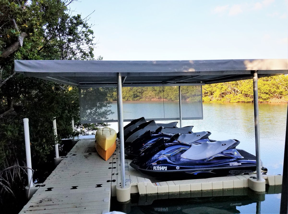 bluewatercanvas's tweet photo. We built a new canvas awning with side panel in Cadet Grey Sunbrella and recovered 2 jet ski seats. This project looks awesome and we are loving it ! 🌞
-
-
-
#BlueWaterCanvas #BWC #IslaMorada #keys #SoFlo #SouthFlorida  #Jetskii #awning #sunbrella #cadetgrey #awnings #canvas https://t.co/qPqmXtrlnm