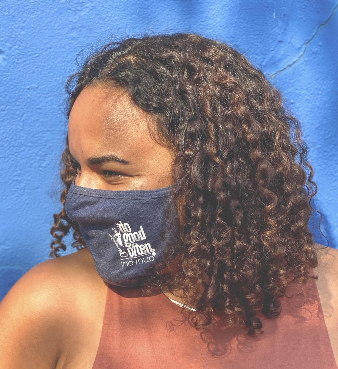 IndyHub's tweet image. It's all about the simple things in 2020 -  like a new mask. #MaskUpIndy and rep your civic pride with the newly released #DoGoodOften mask from @usiapparel: unitedstateofindiana.com/collections/th…