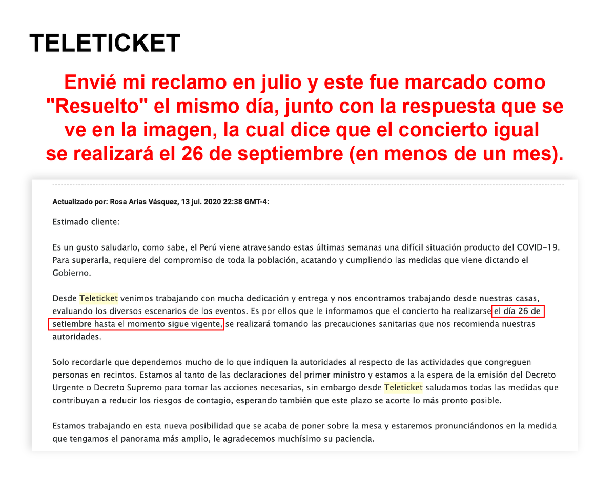 m_josegarrido's tweet photo. He iniciado mi reclamo en Indecopi, sin embargo considero que esta situación merece ser del conocimiento de todos, ya que son muchas las personas que compraron entradas para el #VIVOXELROCK. 1/2 https://t.co/MVm6heg1SK