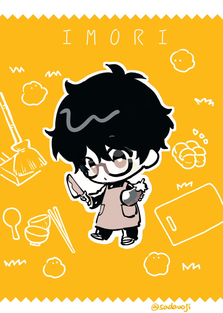 先日、窓に張り付いたヤモリを発見したときに描いた井守くん落書き 