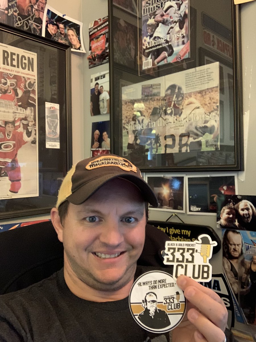 AppStateAlum05's tweet photo. Thanks @BlackAndGoldPod & @bigCasu for the new stickers! Love them! #AppStation #AppState4Life https://t.co/cUZmsHBRoW