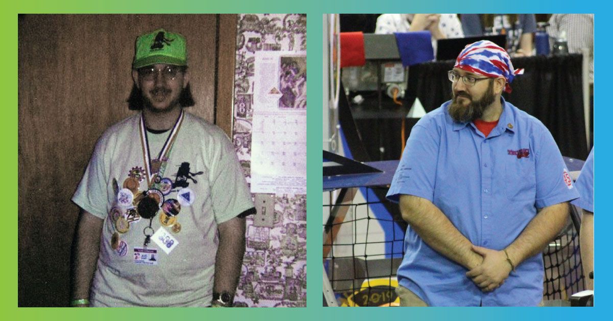 #FlashbackFriday to '99 where we see that our Director of Engineering, Kevin, has grown from button collecting freshman on <a href="/TeamHammond71/">Team Hammond 71</a> to esteemed mentor for <a href="/frc1675/">Team 1675</a> and now <a href="/FRCTechnoKats45/">TechnoKats</a>. #firstalumni #omgrobots #morethanrobots #glowup