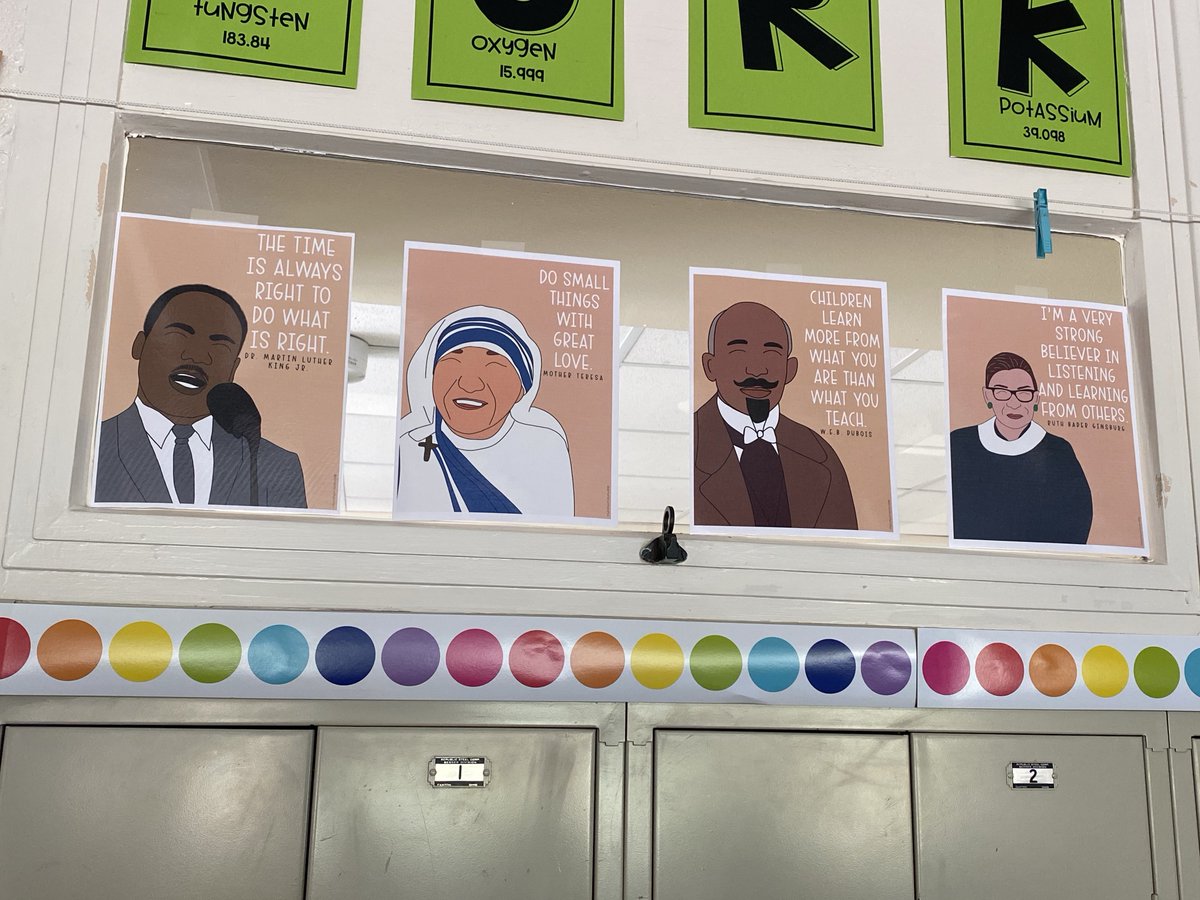 RHillsFWISD's tweet photo. Our 5th grade teacher, Mrs. Halie Poe, getting ready for the first day and making sure that she has diversity in her classroom represented for our students to see. We are all beautiful at RHE!
#FWISDForward #SupeRHEroes #FWISDFirstday @todd_koppes @CherieW29183396  @FortWorthISD https://t.co/OfgMFBTe4m