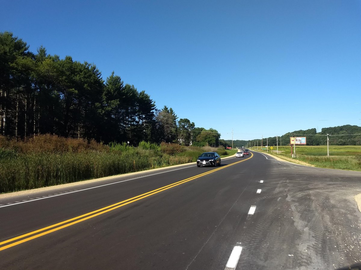 WisDOTsouthwest's tweet photo. US 14 resurfacing between #Middleton and #CrossPlains in Dane County is complete! 

Check out the pictures below with new guardrail and wider shoulders. Enjoy the ride!! https://t.co/cRs5lXUrRC
