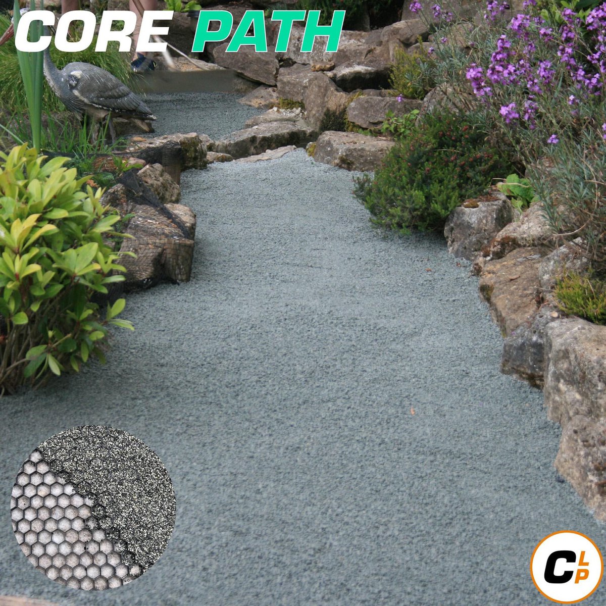 CORE_LP_HQ's tweet photo. CORE PATH: The market leading pathway gravel grid. Teamed here with our unique CORE GLOW, a glow-in-the-dark aggregate. 

Read more: https://t.co/jScg2sdMt9 https://t.co/hSl7Ns6XOe