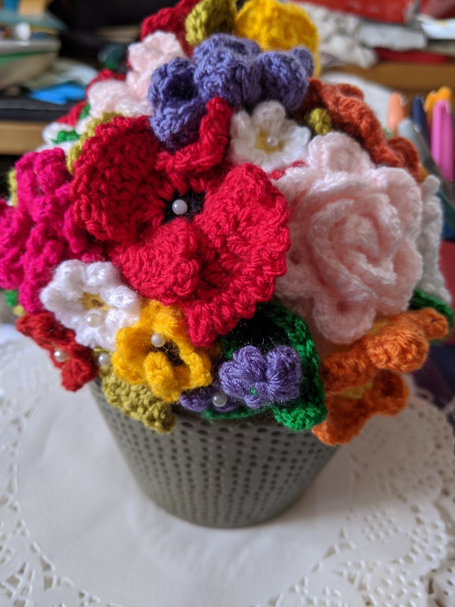 mjptranslator's tweet photo. So, over the last few months my crochet hook and small projects have kept me sane and busy. I've enjoyed making bits and pieces for friends and us. If you'd like a make from me, I'll be open to commission slots. DM me 😊 @educrochet #crochetEd https://t.co/gWlRZlQMXQ