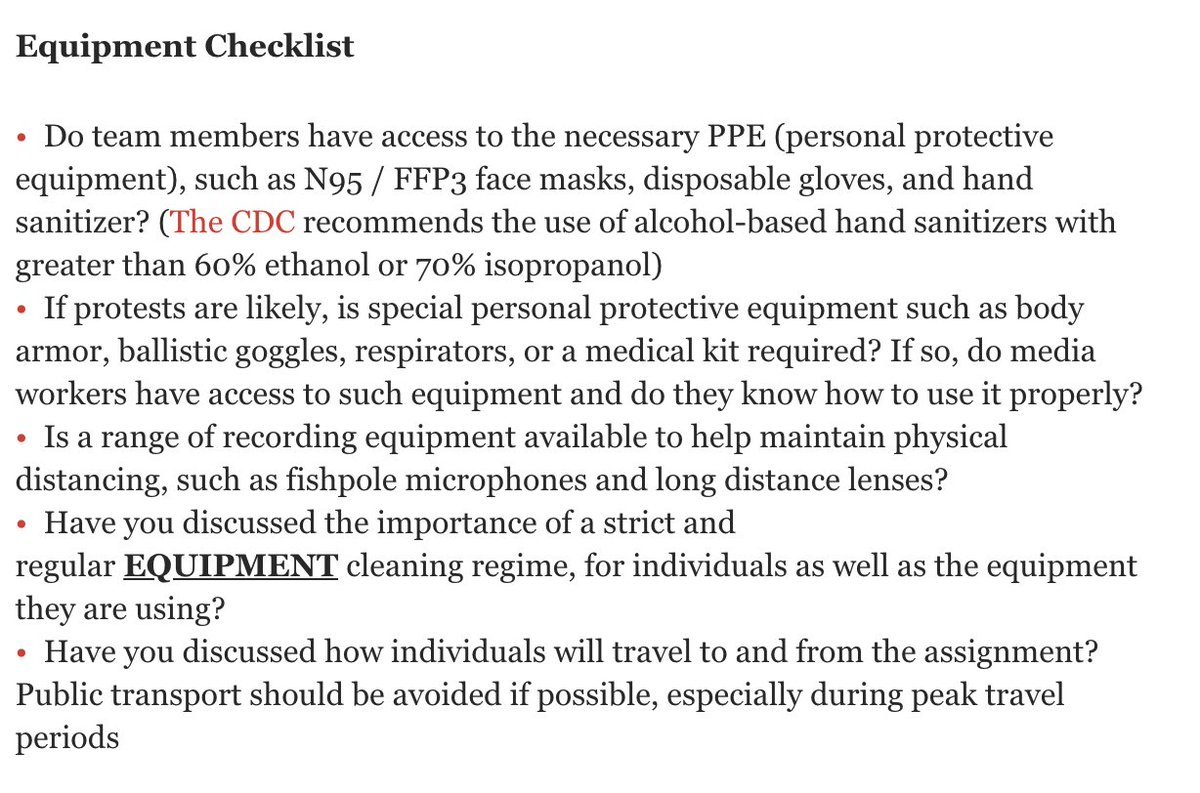 Before heading out to cover protests in the U.S., use  #CPJEmergencies' equipment checklist to make sure you're prepared.More safety tips on covering rallies and protests are available here:  https://cpj.org/2020/01/u-s-elections-2020-journalist-safety-kit/