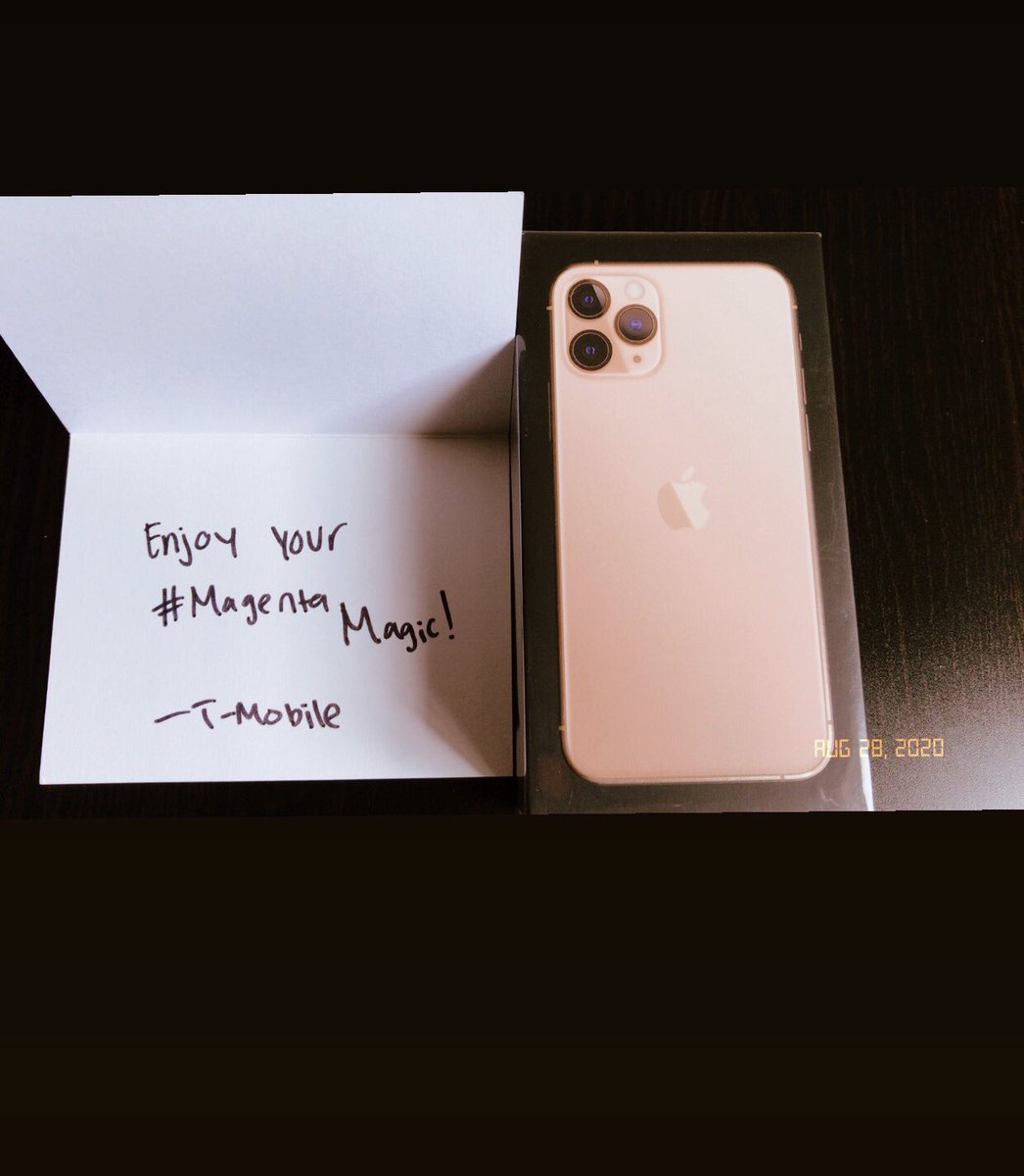 Being a loyal @TMobile customer pays off🤧🥳. It’s here!! I still can’t believe I won a Free phone!!! Thank You!! #MagentaMagic #scamshield