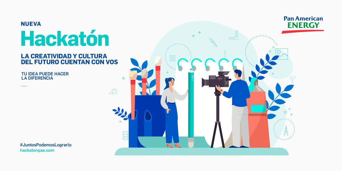 PAEArgentina's tweet photo. Si tenés ideas para promover la industria creativa y generar nuevos espacios culturales, te invitamos a desarrollarlas en la nueva edición de la #HackatonPAE. Sumate hasta el 1/9 en https://t.co/cWnhazMKEn. #EnergíaResponsable #JuntosPodemosLograrlo https://t.co/Trt2Q0sq8I