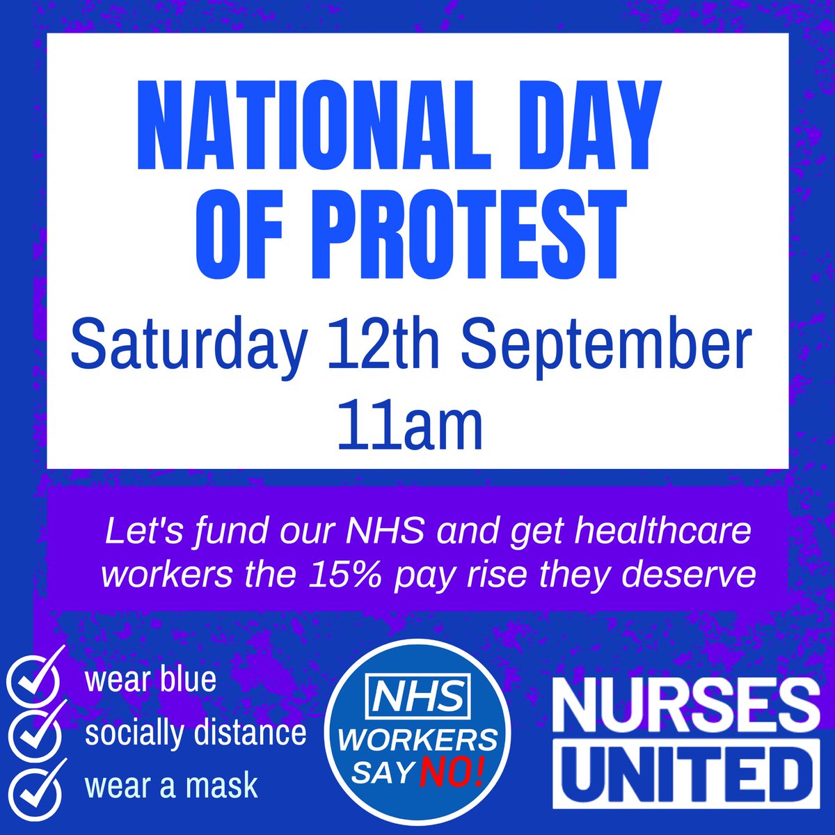 NurseSayNO's tweet photo. This is a grassroots movement of frontline healthcare workers. We won’t be silenced and we won’t be shut down. Why oh why won’t the Unions listen to their members and be united in demanding #NHSPay15 

Unity is strength! https://t.co/IUlwrCWIet