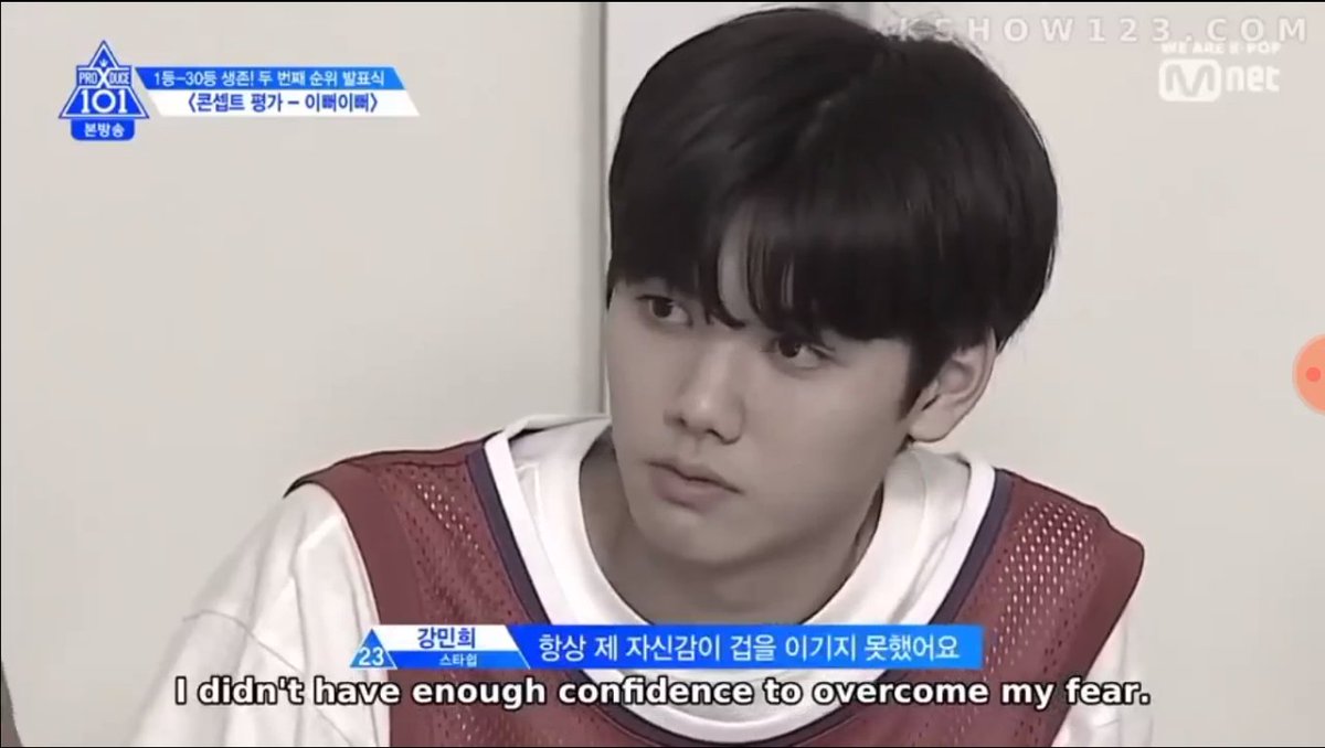 minhee is persevering, during pdx he didn't have confidence in himself but he always wanted to show the world his talent so he never gave up.