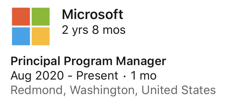 LinkedIn Screenshot of title change