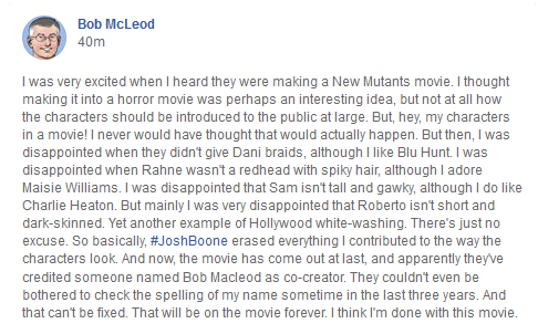 rayointhebottle's tweet photo. From Bob McLeod's FB, co-creator of the New Mutants: https://t.co/uQ58dkpsWA