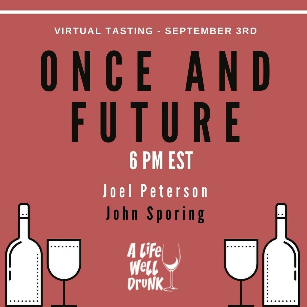 ALifeWellDrunk's tweet photo. Kick off September with some quality wine! Joel Peterson of Once and Future Wine Company will be joining John Sporing for a virtual tasting on September 3 at 6 PM.
Purchase the wine and register for the webinar on our site. #alwd #alifewelldrunk #wine … https://t.co/078t1HMoZR https://t.co/IsbV2t63yj