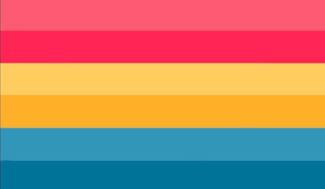 Hey, quick rundown of what happened with the 6 stripe/"new" pan flag (on the right), bc I see a lot of people getting the timeline a bit muddled - which is fair bc a lot of the threads got deleted.