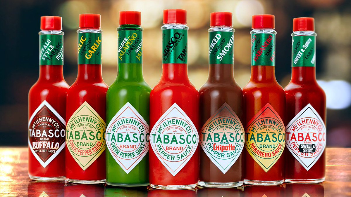 9/ Today, Tabasco continues to be recognized as the original hot sauce, with the company generating over $200 million in annual sales across 170+ countries.While the peppers are grown all over the world, the bottling and processing still happens in Avery Island, Louisiana.