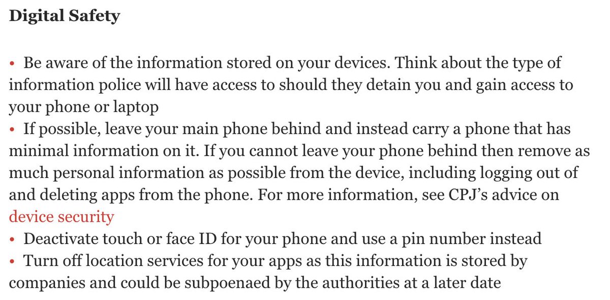 Digital safety is essential for journalists covering protests in the U.S. #CPJEmergencies' digital safety guide includes advice on how to secure digital accounts and keep your devices safe.Find more information here:  https://cpj.org/2019/07/digital-safety-kit-journalists/