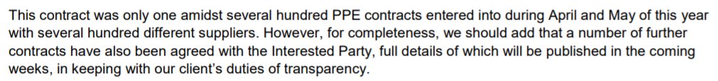 It also told us that a number of further contracts had been entered into with Pestfix and “full details… will be published in the coming weeks, in keeping with our client’s duties of transparency.” /3