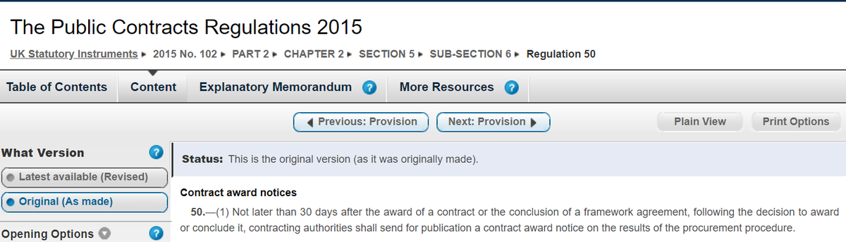 That was more than ten weeks ago – and the law gives them a maximum of 30 days to publish those contracts (see below).So why the extraordinary delay? /4