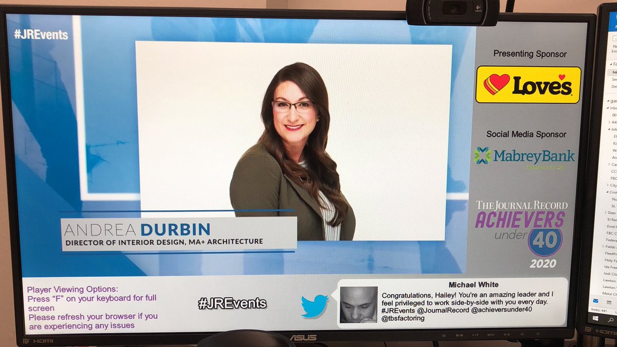 ArchitectGary's tweet image. Congratulations Andrea Durbin our Director of Interior Design @MAplusArch for being one of the @JournalRecord Achievers Under 40 #jrevents #achieversunder40