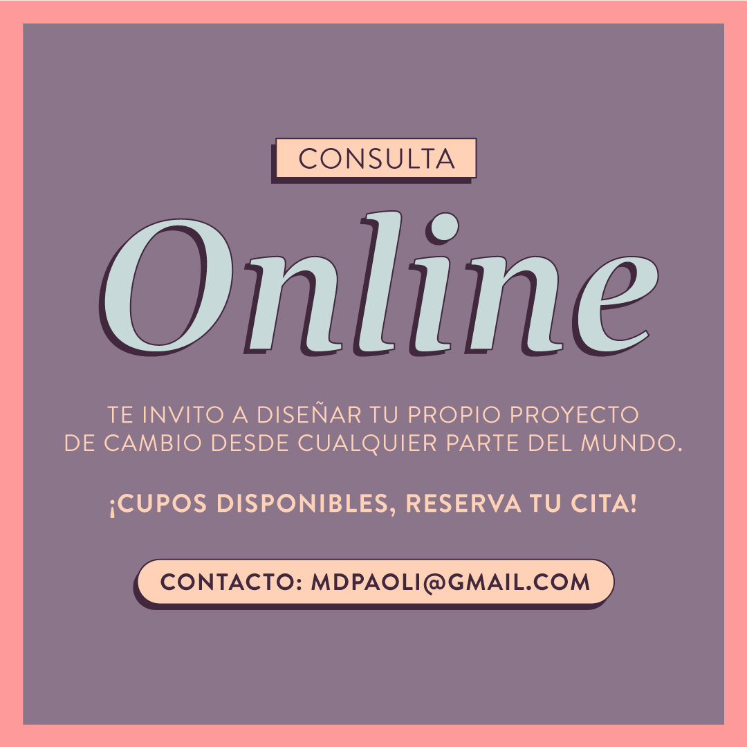 ¿Te gustaría tener una consulta online conmigo?
.
En esta metodología podremos tener un encuentro privado y personal, donde evaluaremos y cuidaremos de la salud emocional.
.
Te invito a diseñar tu propio proyecto de cambio.
.
💌: mdpaoli@gmail.com