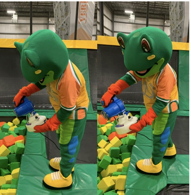 RJ always hard at work prepping the cleanest park around.  Open all Weekend! See you soon :)