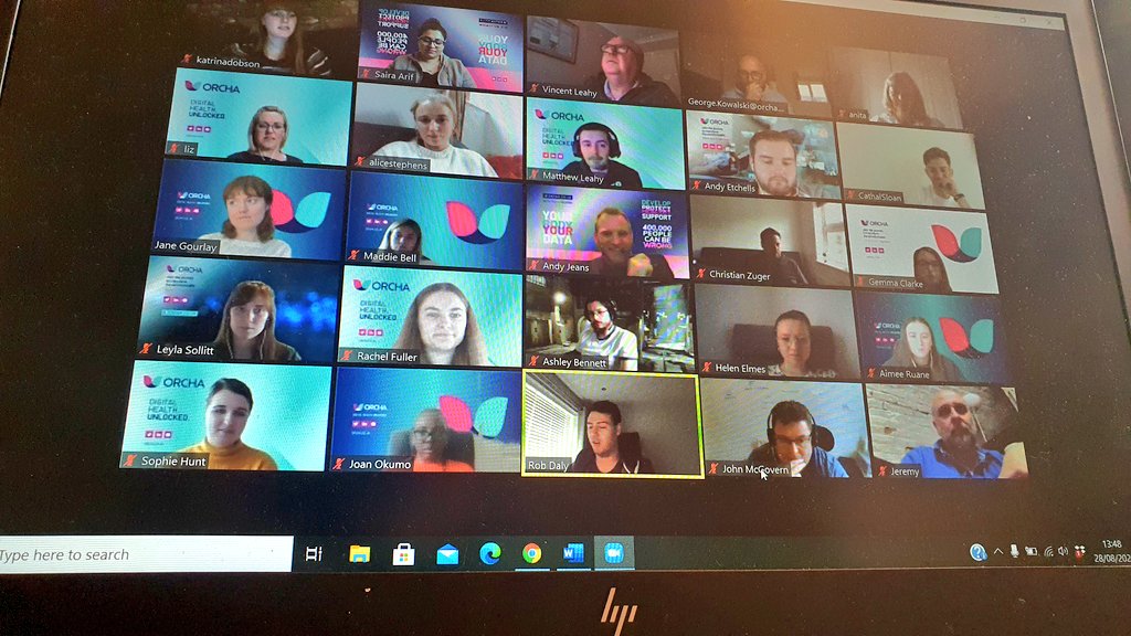 iamSaira's tweet photo. How cool is the @OrchaHealth dream team 💙... and how cool are our @zoom_us personalised virtual backgrounds! 💙💕🤍
#Ateam #dreamteam #globaldigitalleaders #digitalhealth #healthtech #orchasquad #Ocoinsforeveryone #teamORCHA https://t.co/USqVgQFwLy