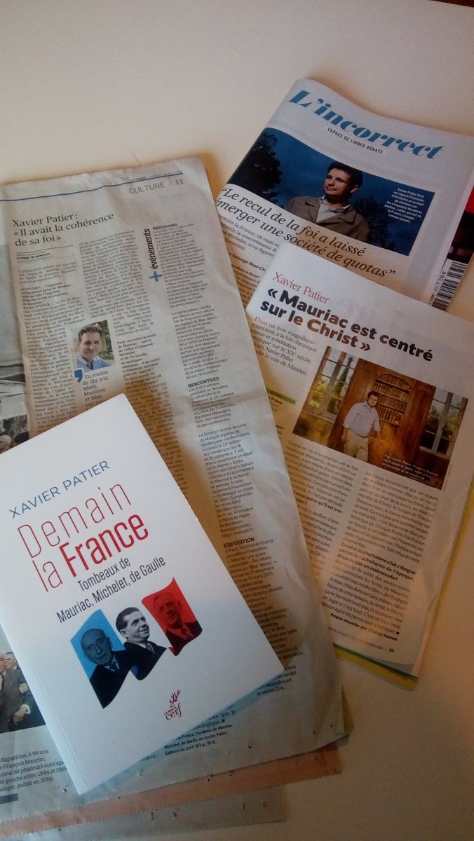 Dans une interview donnée ce matin au <a href="/Le_Figaro/">Le Figaro</a>  l'essayiste  Xavier Patier  déclare  :  «  La foi de #mauriac   a cédé la place à la lubie identitaire, l'espérance de De Gaulle a viré au mythe décliniste, la charité de Michelet s'est transformée en stigmatisation du populisme »